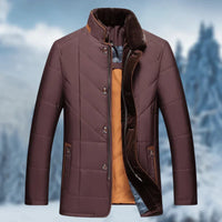 Men’s Quilted Thermal Winter Coat | Waterproof | Elegant Cold-Weather Jacket