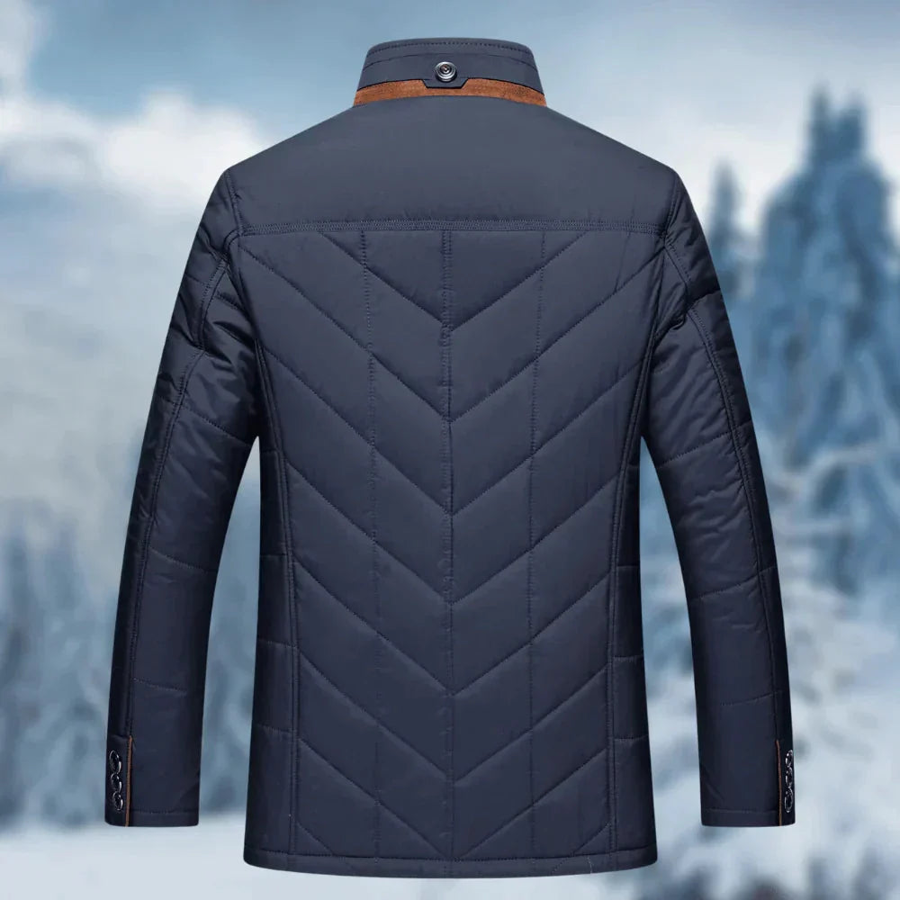 Men’s Quilted Thermal Winter Coat | Waterproof | Elegant Cold-Weather Jacket