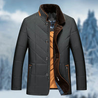 Men’s Quilted Thermal Winter Coat | Waterproof | Elegant Cold-Weather Jacket