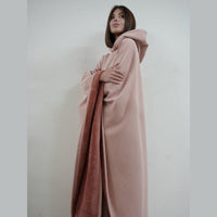 Women’s Hooded Poncho in Relaxed Draped Fit | Stylish Winter Coat