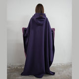 Women’s Hooded Poncho in Relaxed Draped Fit | Stylish Winter Coat