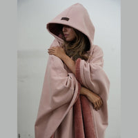 Women’s Hooded Poncho in Relaxed Draped Fit | Stylish Winter Coat