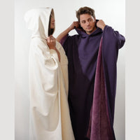 Women’s Hooded Poncho in Relaxed Draped Fit | Stylish Winter Coat