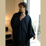 Women’s Hooded Poncho in Relaxed Draped Fit | Stylish Winter Coat