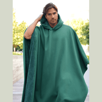 Women’s Hooded Poncho in Relaxed Draped Fit | Stylish Winter Coat
