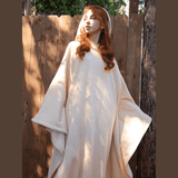 Women’s Hooded Poncho in Relaxed Draped Fit | Stylish Winter Coat