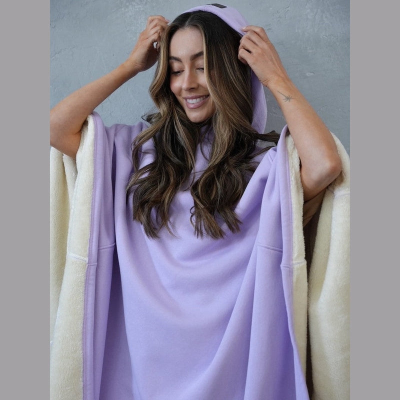 Women’s Hooded Poncho in Relaxed Draped Fit | Stylish Winter Coat