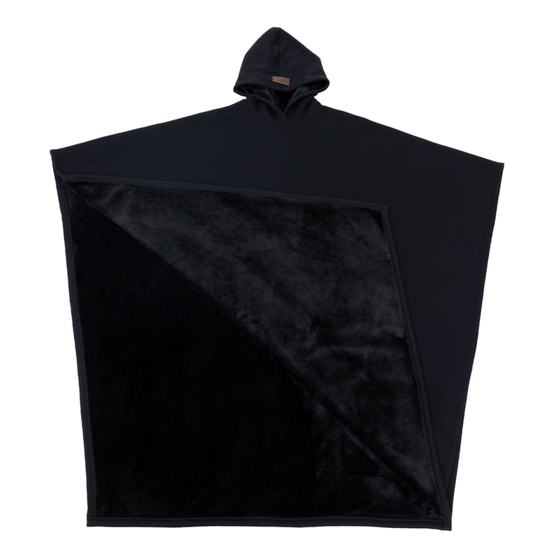 Women’s Hooded Poncho in Relaxed Draped Fit | Stylish Winter Coat