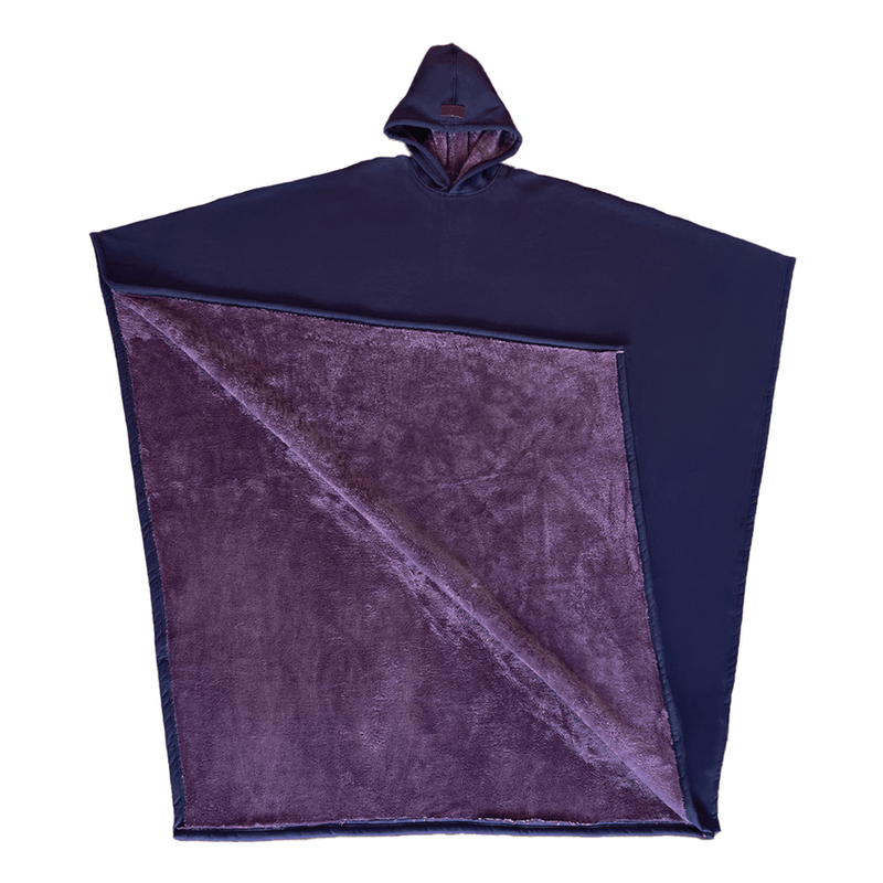 Women’s Hooded Poncho in Relaxed Draped Fit | Stylish Winter Coat