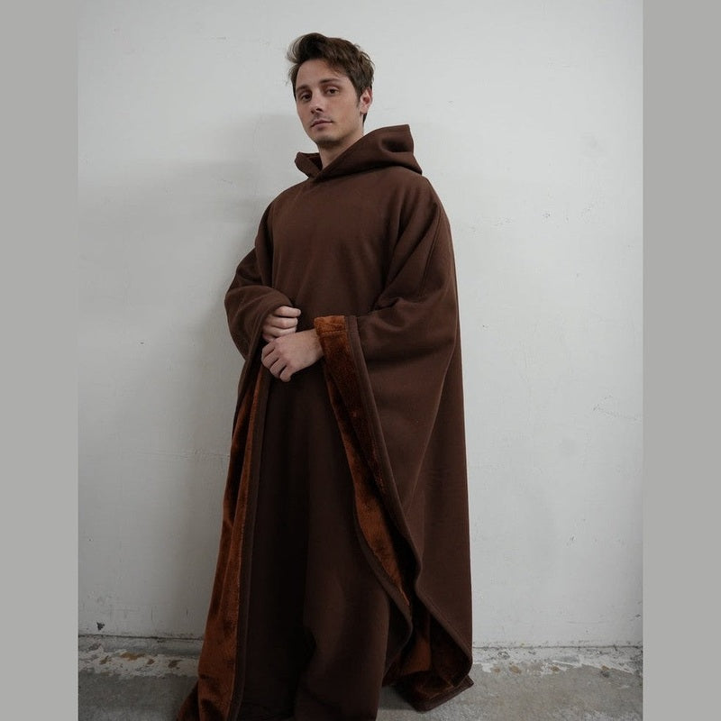 Women’s Hooded Poncho in Relaxed Draped Fit | Stylish Winter Coat