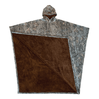 Women’s Hooded Poncho in Relaxed Draped Fit | Stylish Winter Coat