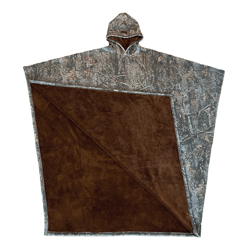 Women’s Hooded Poncho in Relaxed Draped Fit | Stylish Winter Coat