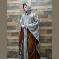 Women’s Hooded Poncho in Relaxed Draped Fit | Stylish Winter Coat