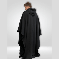 Women’s Hooded Poncho in Relaxed Draped Fit | Stylish Winter Coat