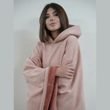 Women’s Hooded Poncho in Relaxed Draped Fit | Stylish Winter Coat