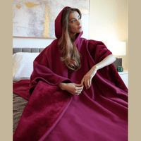 Women’s Hooded Poncho in Relaxed Draped Fit | Stylish Winter Coat
