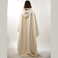 Women’s Hooded Poncho in Relaxed Draped Fit | Stylish Winter Coat