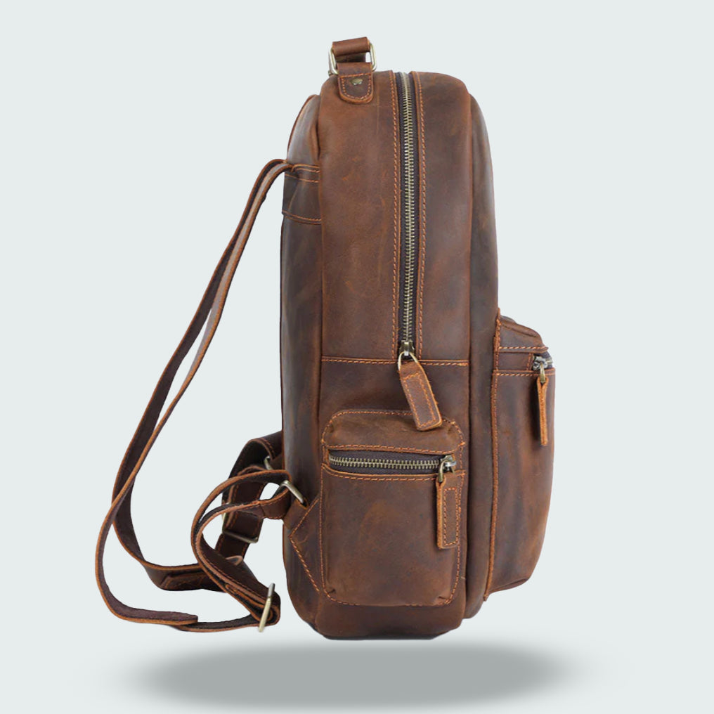 Classic Leather Backpack | Vintage Design | Functional Everyday Use