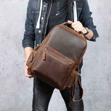 Classic Leather Backpack | Vintage Design | Functional Everyday Use