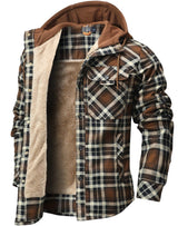 Men’s Fleece Jacket with Hood and Faux Fur Lining | Warm Winter Outdoor Coat