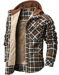 Men’s Fleece Jacket with Hood and Faux Fur Lining | Warm Winter Outdoor Coat