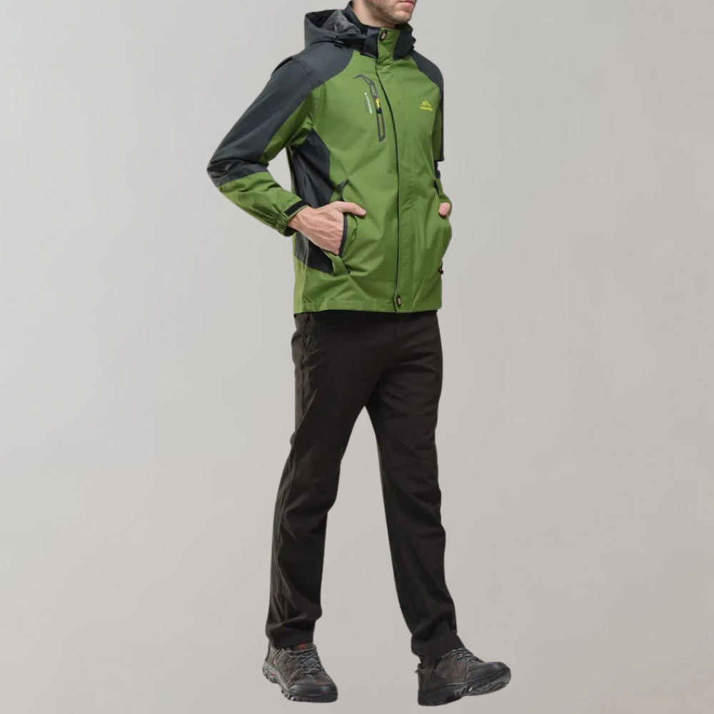 Men’s Waterproof Windproof Jacket with Hood | Lightweight Outdoor Coat
