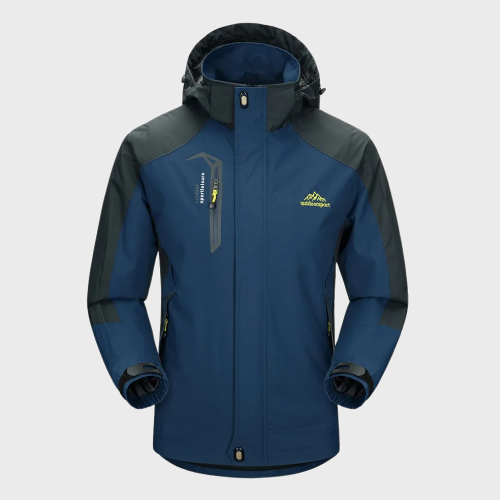 Men’s Waterproof Windproof Jacket with Hood | Lightweight Outdoor Coat
