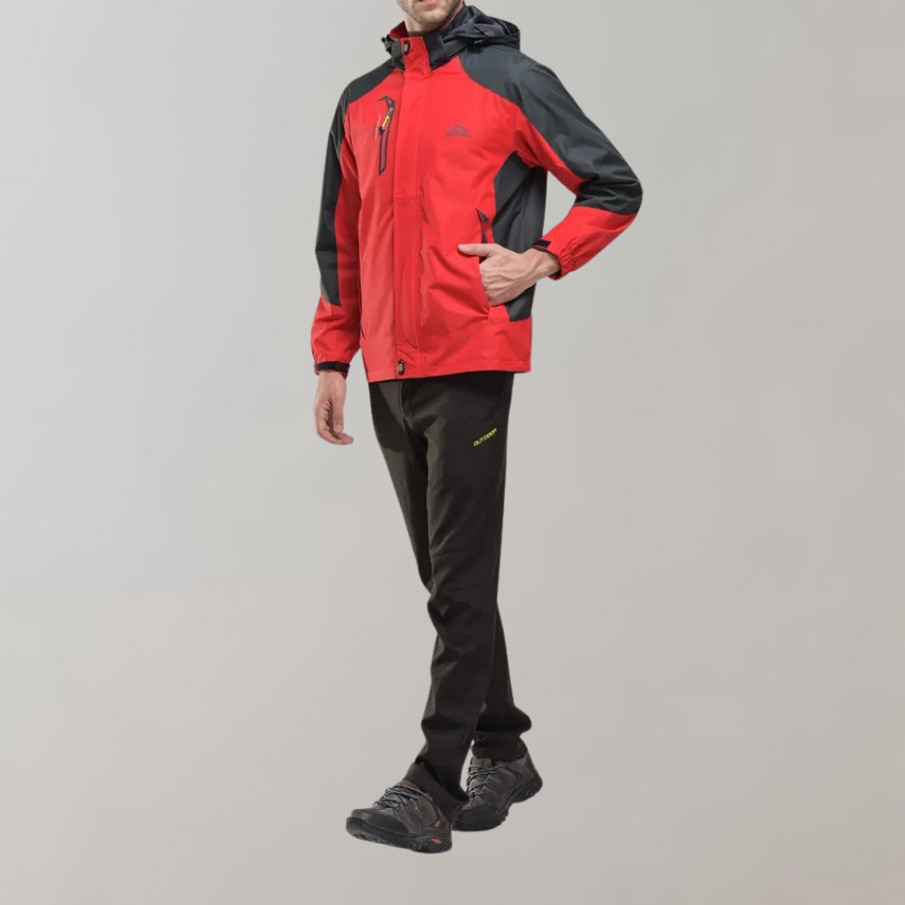 Men’s Waterproof Windproof Jacket with Hood | Lightweight Outdoor Coat