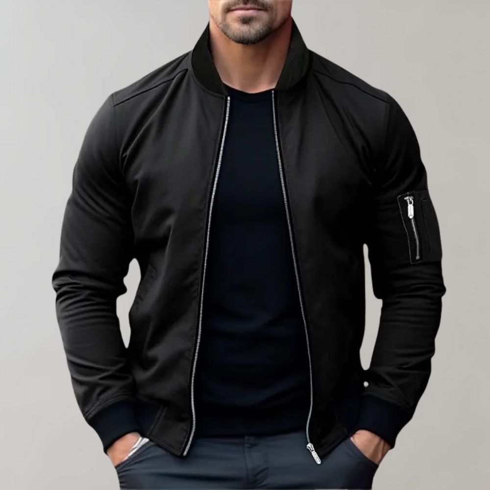 Men’s Bomber Jacket | Lightweight Fit | Zip Pockets | Autumn Outerwear