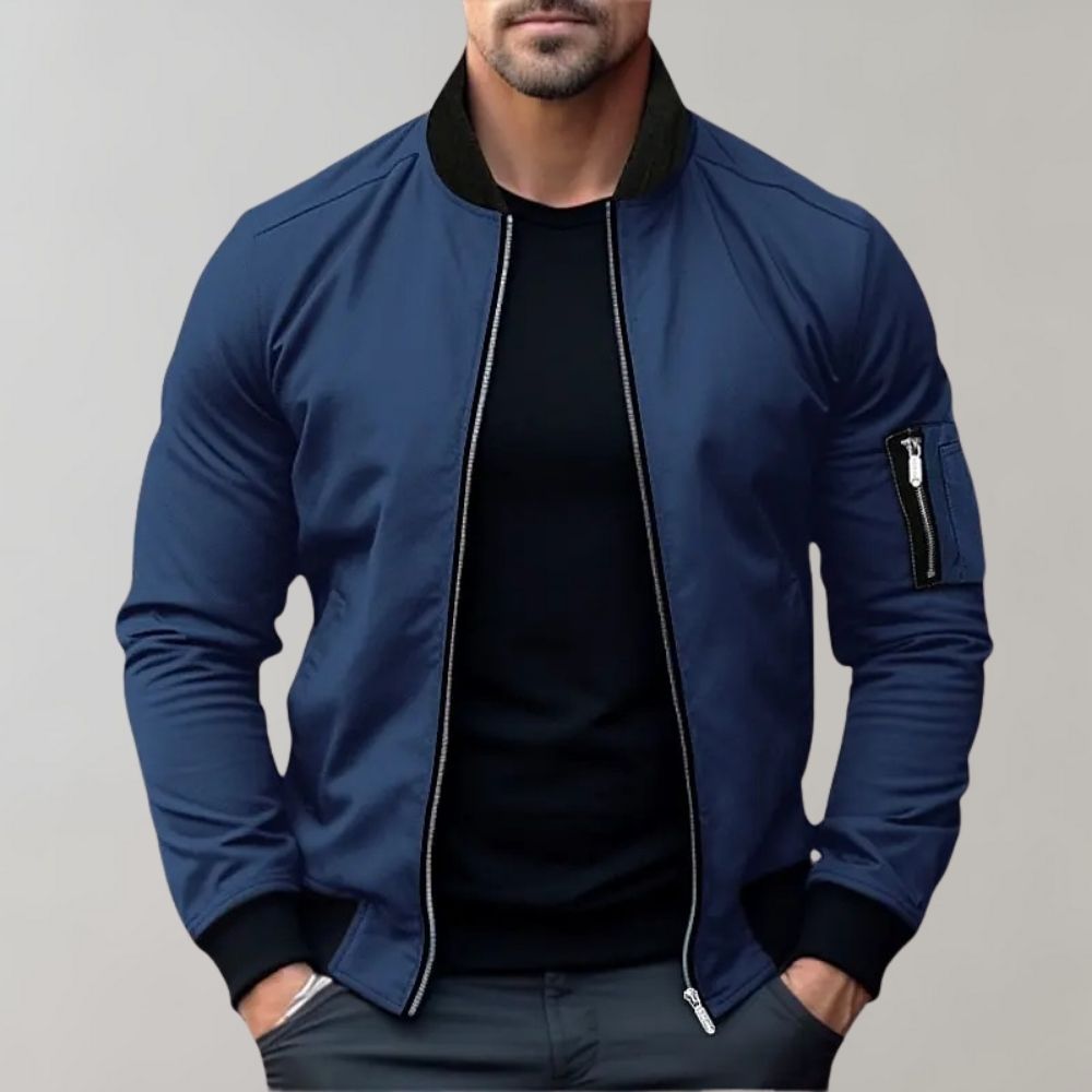 Men’s Bomber Jacket | Lightweight Fit | Zip Pockets | Autumn Outerwear