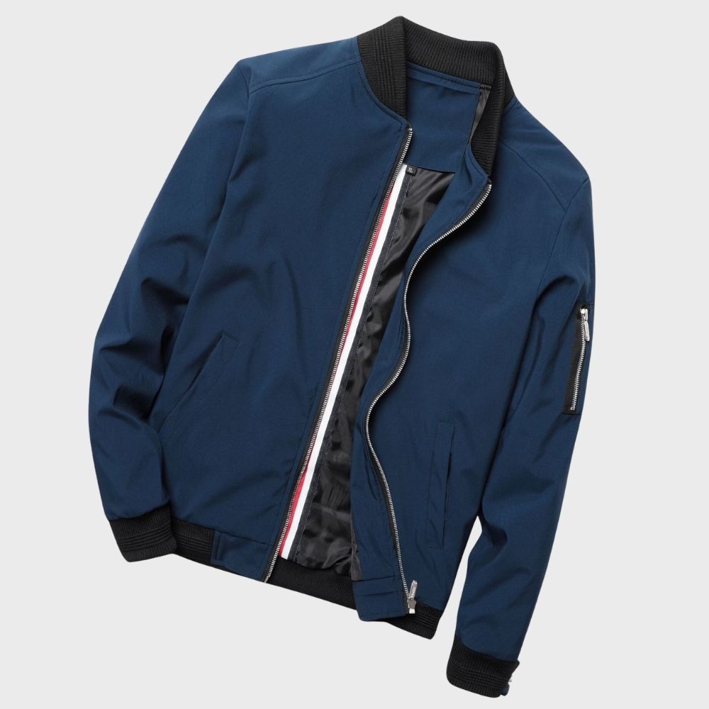 Men’s Bomber Jacket | Lightweight Fit | Zip Pockets | Autumn Outerwear