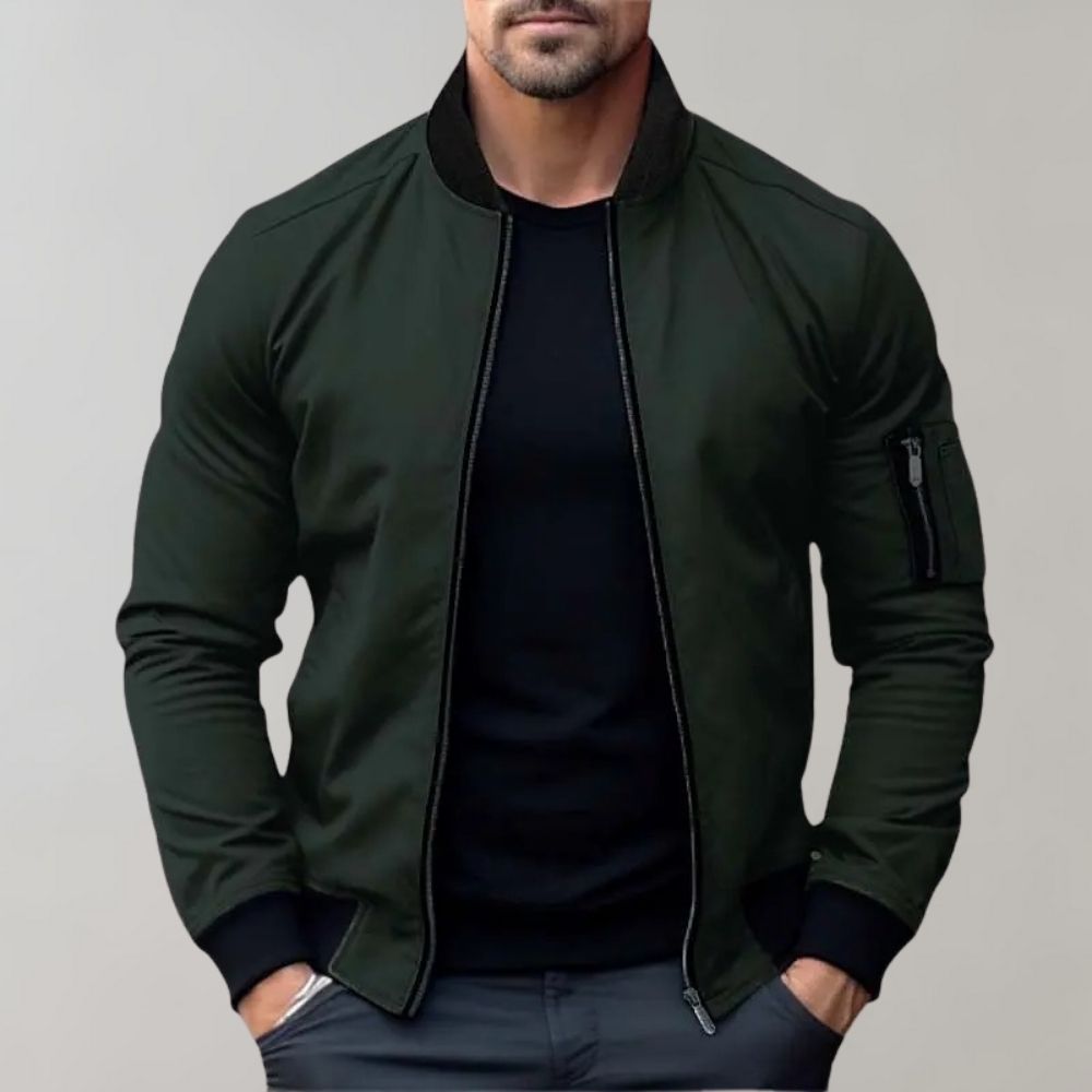 Men’s Bomber Jacket | Lightweight Fit | Zip Pockets | Autumn Outerwear