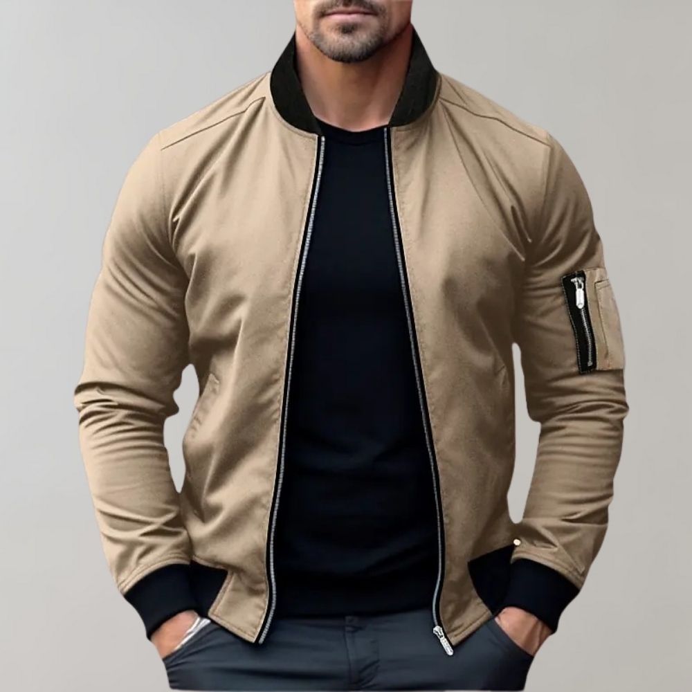 Men’s Bomber Jacket | Lightweight Fit | Zip Pockets | Autumn Outerwear