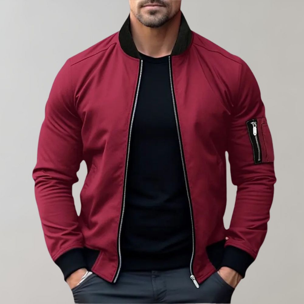 Men’s Bomber Jacket | Lightweight Fit | Zip Pockets | Autumn Outerwear
