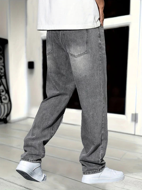 Men’s Straight Leg Jeans in Classic Denim Fit | Versatile Everyday Casual Trousers