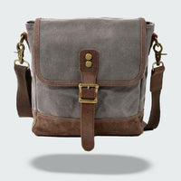 Waxed Canvas Crossbody Bag | Vintage Travel Style | Compact Everyday Carry