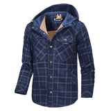 Men’s Lumberjack Hoodie Jacket in Winter Check Style | Warm Casual Coat
