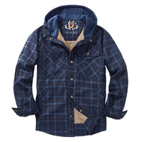 Men’s Lumberjack Hoodie Jacket in Winter Check Style | Warm Casual Coat