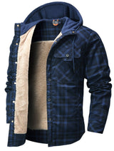 Men’s Fleece Jacket with Hood and Faux Fur Lining | Warm Winter Outdoor Coat