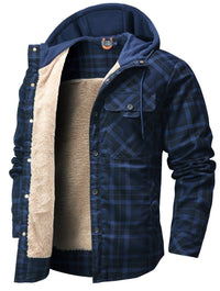 Men’s Fleece Jacket with Hood and Faux Fur Lining | Warm Winter Outdoor Coat