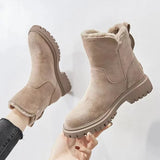 Women’s Mid-Calf Snow Boots | Warm Winter Footwear | Zipper Detail | Comfortable Cold-Weather Shoes