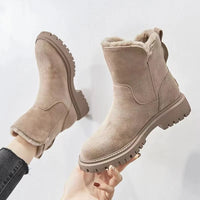 Women’s Mid-Calf Snow Boots | Warm Winter Footwear | Zipper Detail | Comfortable Cold-Weather Shoes