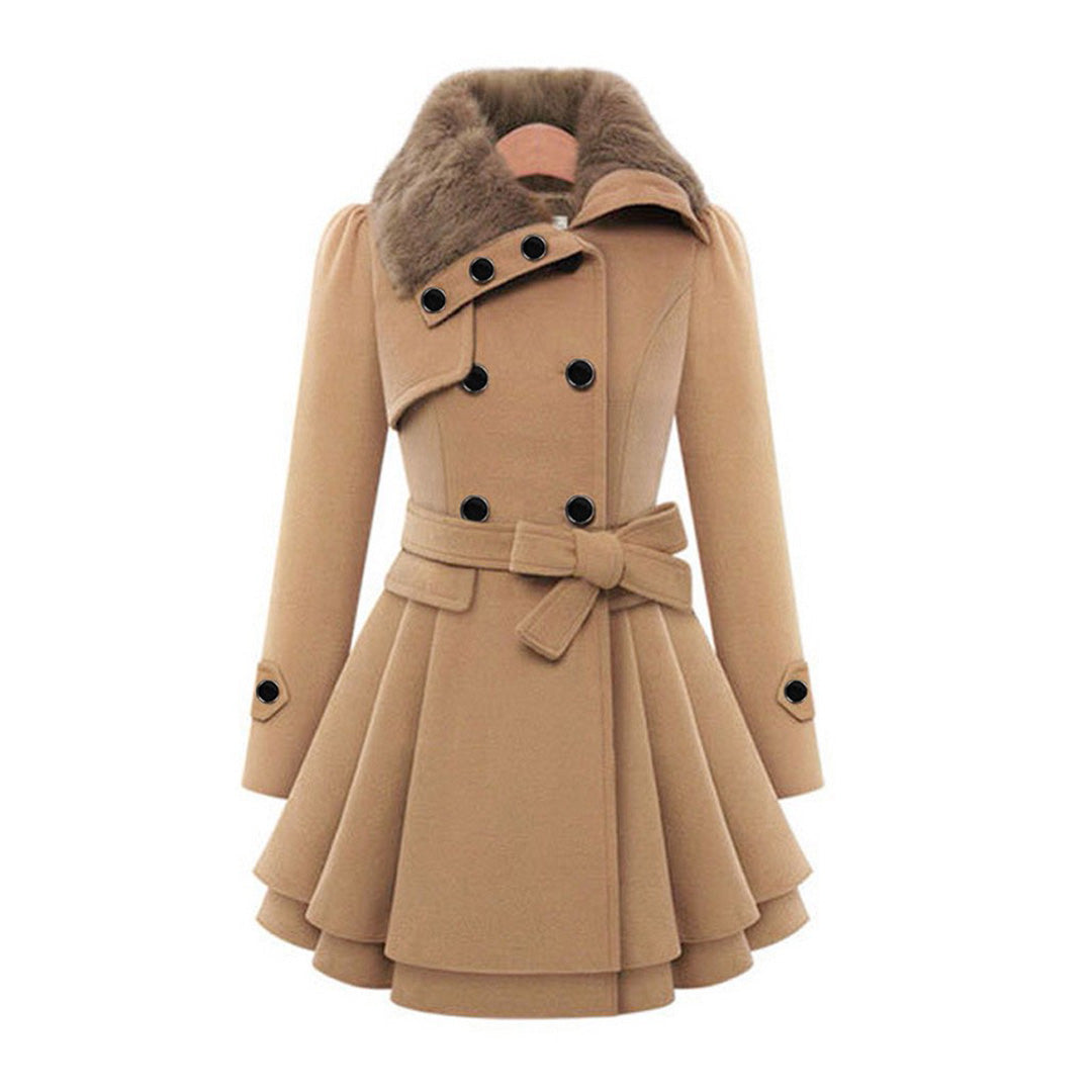 Women’s Trench Coat in Tailored Winter Style | Elegant Long Ladies Jacket