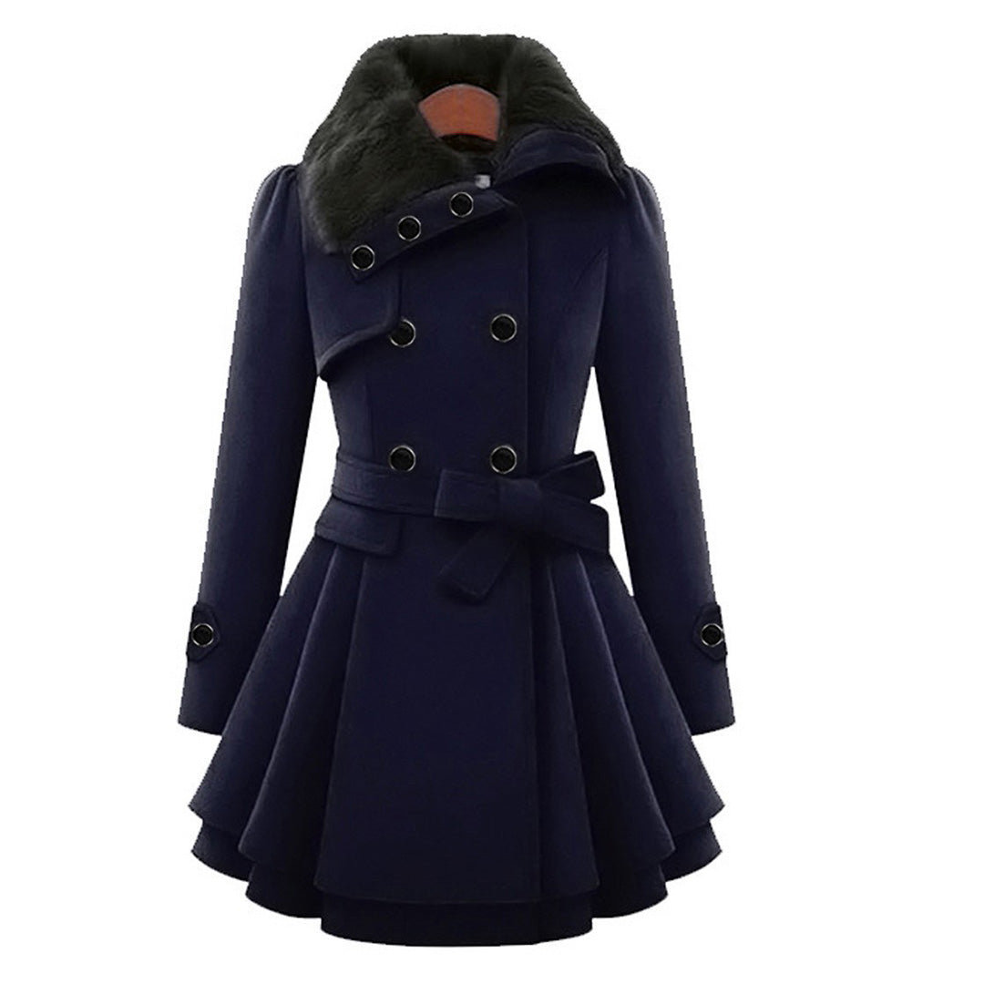 Women’s Trench Coat in Tailored Winter Style | Elegant Long Ladies Jacket
