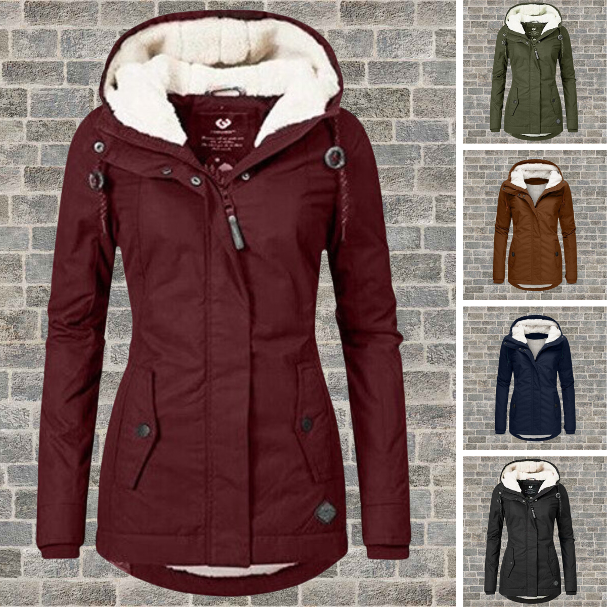 Women’s Pleated Winter Coat | Hooded Warm Jacket | Casual Elegant Outerwear | Cold-Weather Comfort