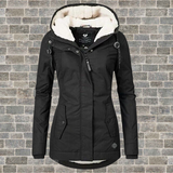 Women’s Pleated Winter Coat | Hooded Warm Jacket | Casual Elegant Outerwear | Cold-Weather Comfort