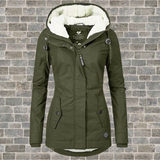 Women’s Pleated Winter Coat | Hooded Warm Jacket | Casual Elegant Outerwear | Cold-Weather Comfort