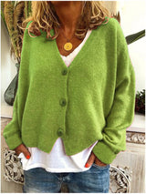 Women’s V-Neck Button Cardigan | Relaxed Fit | Soft Knit Layer | Autumn Ready