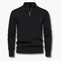 Men’s Quarter Zip Jumper | Lightweight Knit | Ribbed Cuffs | Smart Casual Sweater