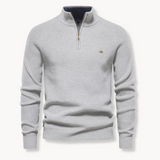 Men’s Quarter Zip Jumper | Lightweight Knit | Ribbed Cuffs | Smart Casual Sweater